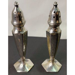 Vintage 1920’s C&S Co. 184 Heavy Silver Plated Salt & Pepper Shakers